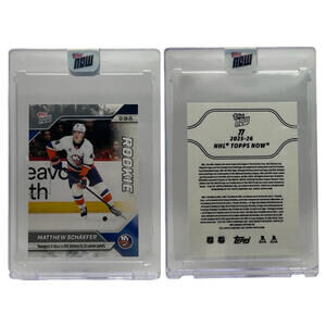 2025-26 Topps Now Sticker #77 Matthew Schaefer Youngest D-man 25pt Rookie (RC)